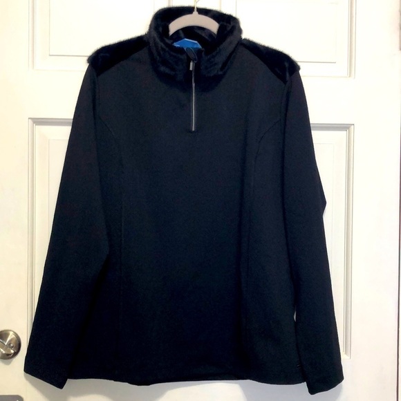 Luhta Women’s Active Long Sleeve Pullover Jacket with Fur XXL Black NWT - Picture 3 of 12